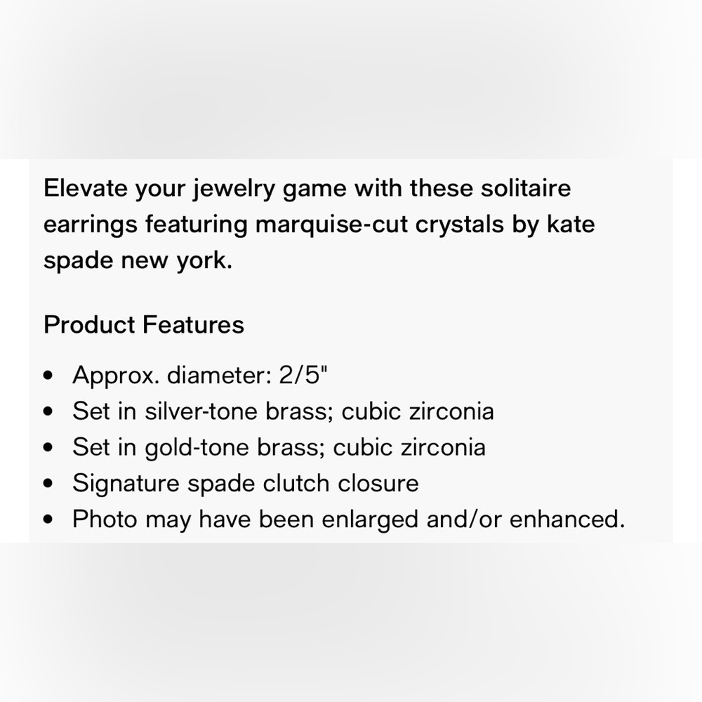 NWT! Kate Spade Signature Solitaire Stud Earrings - Picture 9 of 9